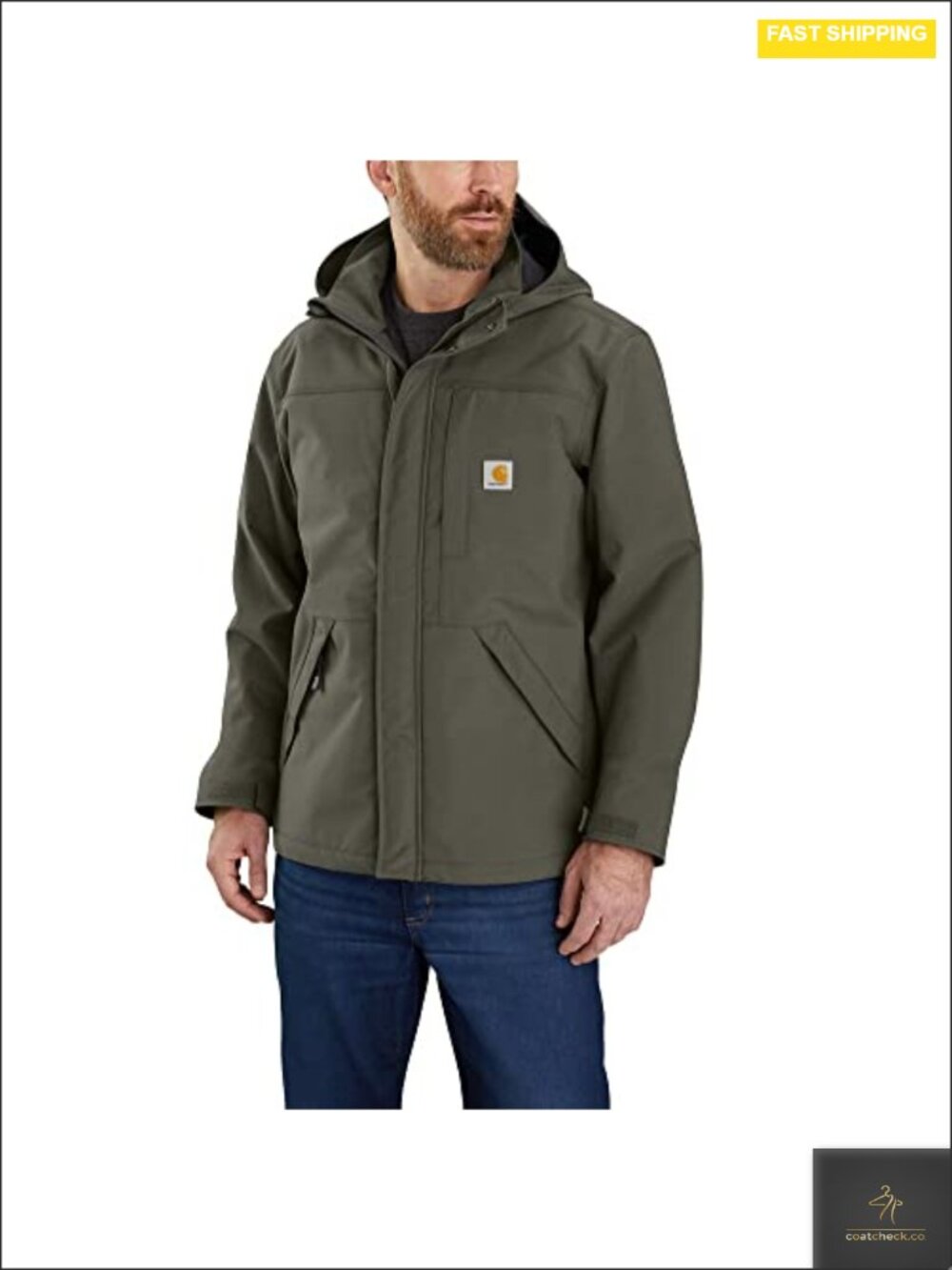 Men's Waterproof Work Jacket Nylon Shell Anorak